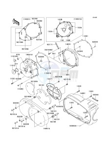 VN 1500 B [VULCAN 88 SE] (B1-B3) N8FA drawing LEFT ENGINE COVER-- S- -