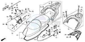 FES125 S-WING drawing SEAT/REAR CARRIER