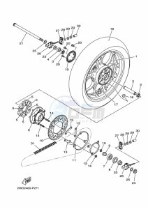 MT-03 MTN320-A (B6W4) drawing REAR WHEEL