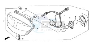 SH100 drawing HEADLIGHT