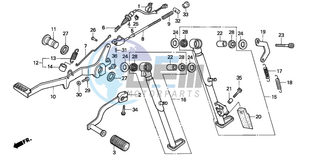 BRAKE PEDAL/CHANGE PEDAL