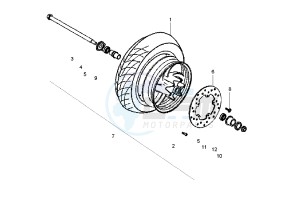 Fly 125 drawing Front wheel