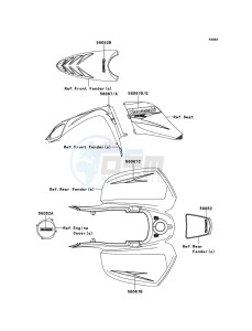 KFX700 KSV700A6F EU drawing Decals