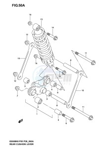 GS500 (P3) drawing CUSHION LEVER (MODEL K4 K5 K6)