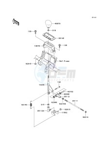 KVF 750 B (BRUTE FORCE 750 4X4I) (B6F-B7FA) A7F drawing CONTROL