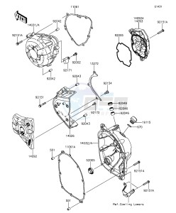 Z1000 ABS ZR1000GGF FR GB XX (EU ME A(FRICA) drawing Engine Cover(s)