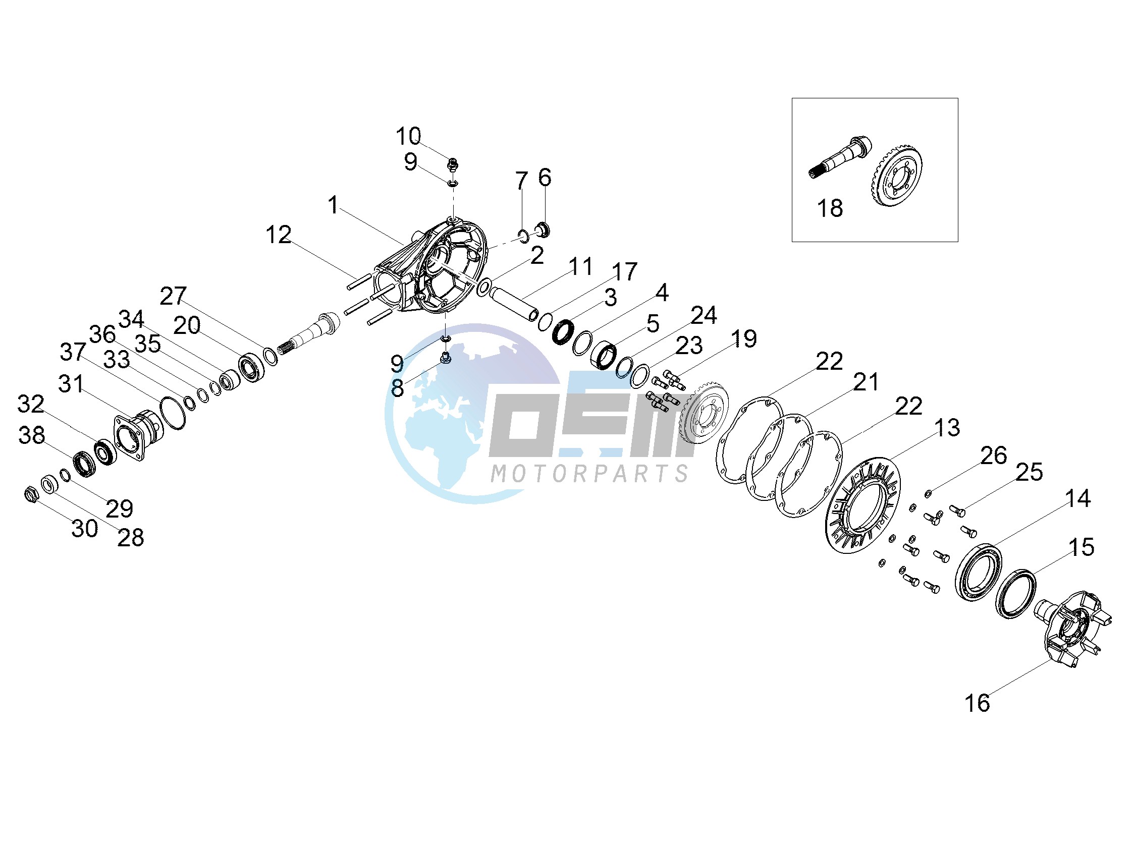 Rear transmission / Components