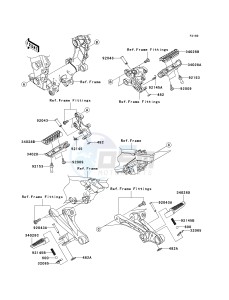 KRF 750 F [TERYX 750 4X4 NRA OUTDOORS] (F8F) C9FB drawing FOOTRESTS