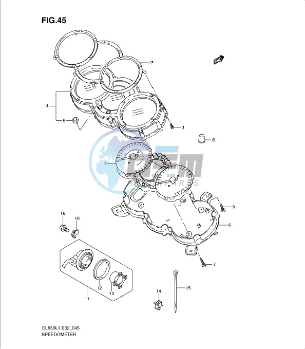 SPEEDOMETER (DL650L1 E24)