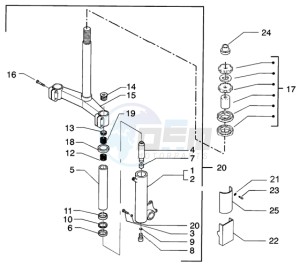 Beverly 200 drawing Fork - steearing bearings