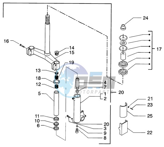 Fork - steearing bearings