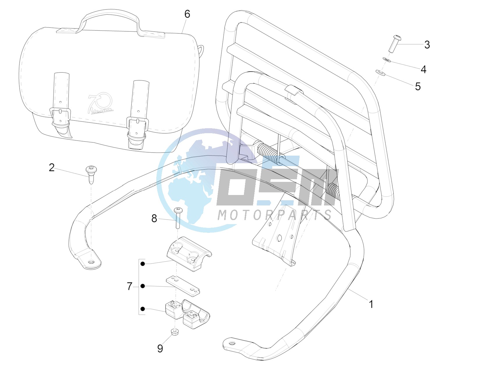 Rear luggage rack