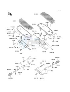 VN 1500 D[VULCAN 1500 CLASSIC] (D1-D2) [VULCAN 1500 CLASSIC] drawing FOOTRESTS