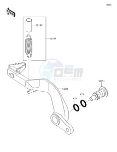 KX85-II KX85DJF EU drawing Brake Pedal