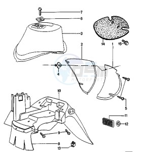 BUXY - 50 cc drawing FENDER