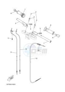 YZF-R125 R125 (5D7P 5D7P 5D7P) drawing STEERING HANDLE & CABLE