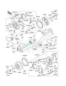 KAF 620 G [MULE 3000] (G6F-G8F) G6F drawing REAR HUBS_BRAKES