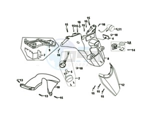 ORBIT II 50 25KMH (L8) NL drawing REAR MUDGUARD - MUDGUARD