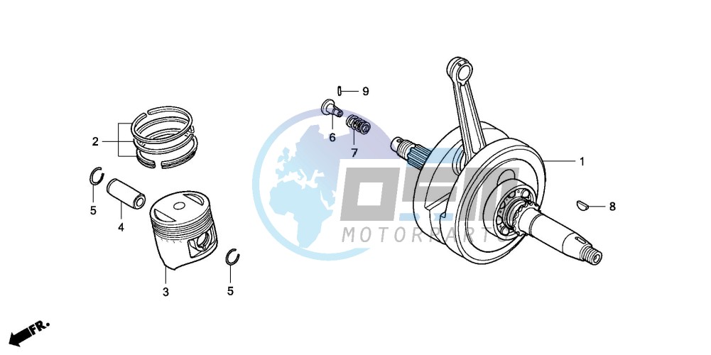 CRANKSHAFT/PISTON (CRF80F)