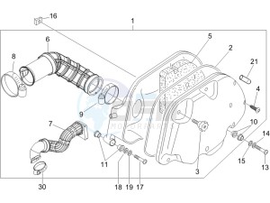 X9 125 Evolution potenziato (UK) drawing Air filter