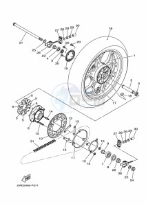 YZF320-A YZF-R3 (B7PH) drawing REAR WHEEL