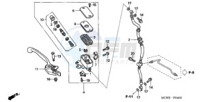 VFR8009 Europe Direct - (ED / MME) drawing FR. BRAKE MASTER CYLINDER (VFR800)