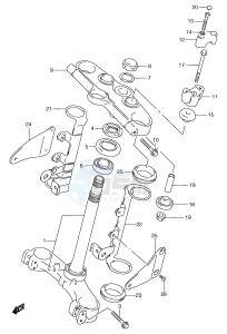 GSF1200 (E2) Bandit drawing STEERING STEM (GSF1200T V W X Y ST SV SW SX SY)