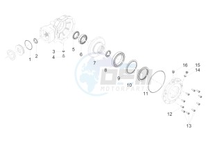 California 1400 Custom ABS 1380 WEG drawing Rear transmission / Components