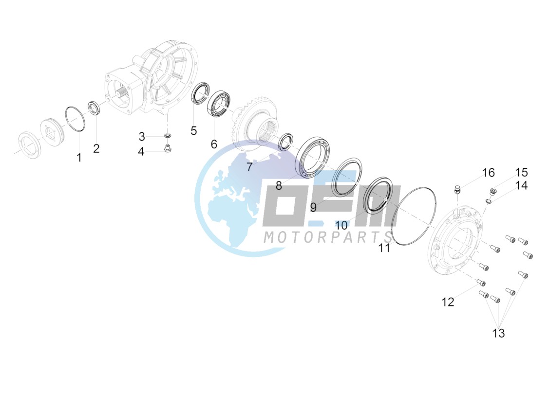 Rear transmission / Components