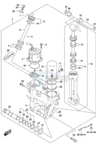 DF 300AP drawing Trim Cylinder w/Transom (X or XX)