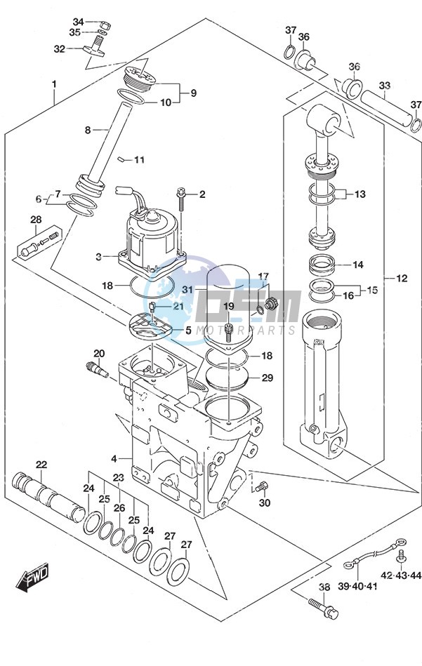 Trim Cylinder w/Transom (X or XX)