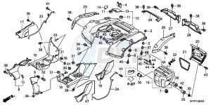 TRX500FPMB drawing REAR FENDER