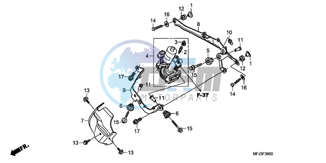 FRONT POWER UNIT (CBR600RA)