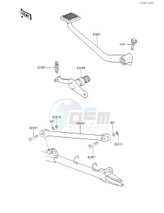 KZ 700 A (A1) drawing BRAKE PEDAL_TORQUE LINK