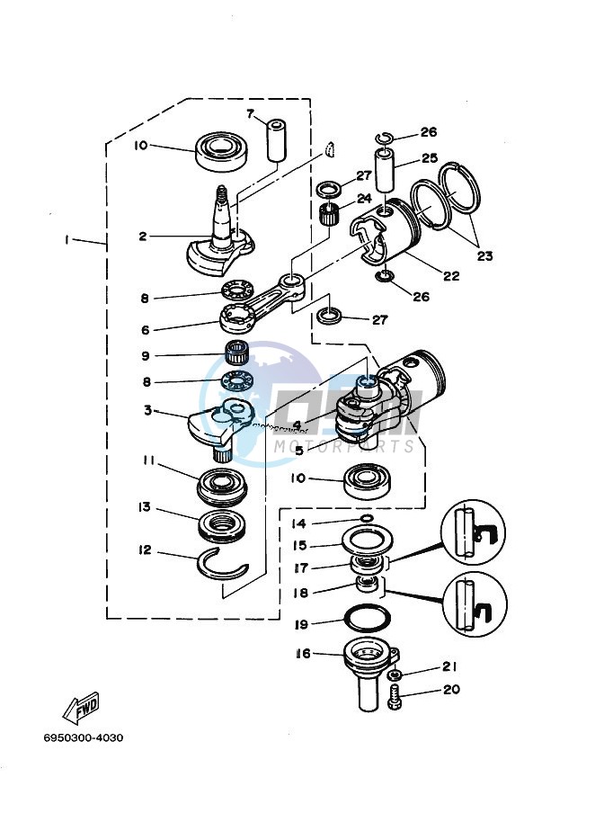 CRANKSHAFT--PISTON