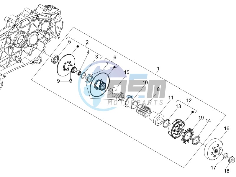 Driven pulley