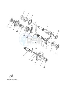 YFM350FWA YFM35FGB GRIZZLY 350 4WD (1NS3 1NS3 1NS4) drawing TRANSMISSION