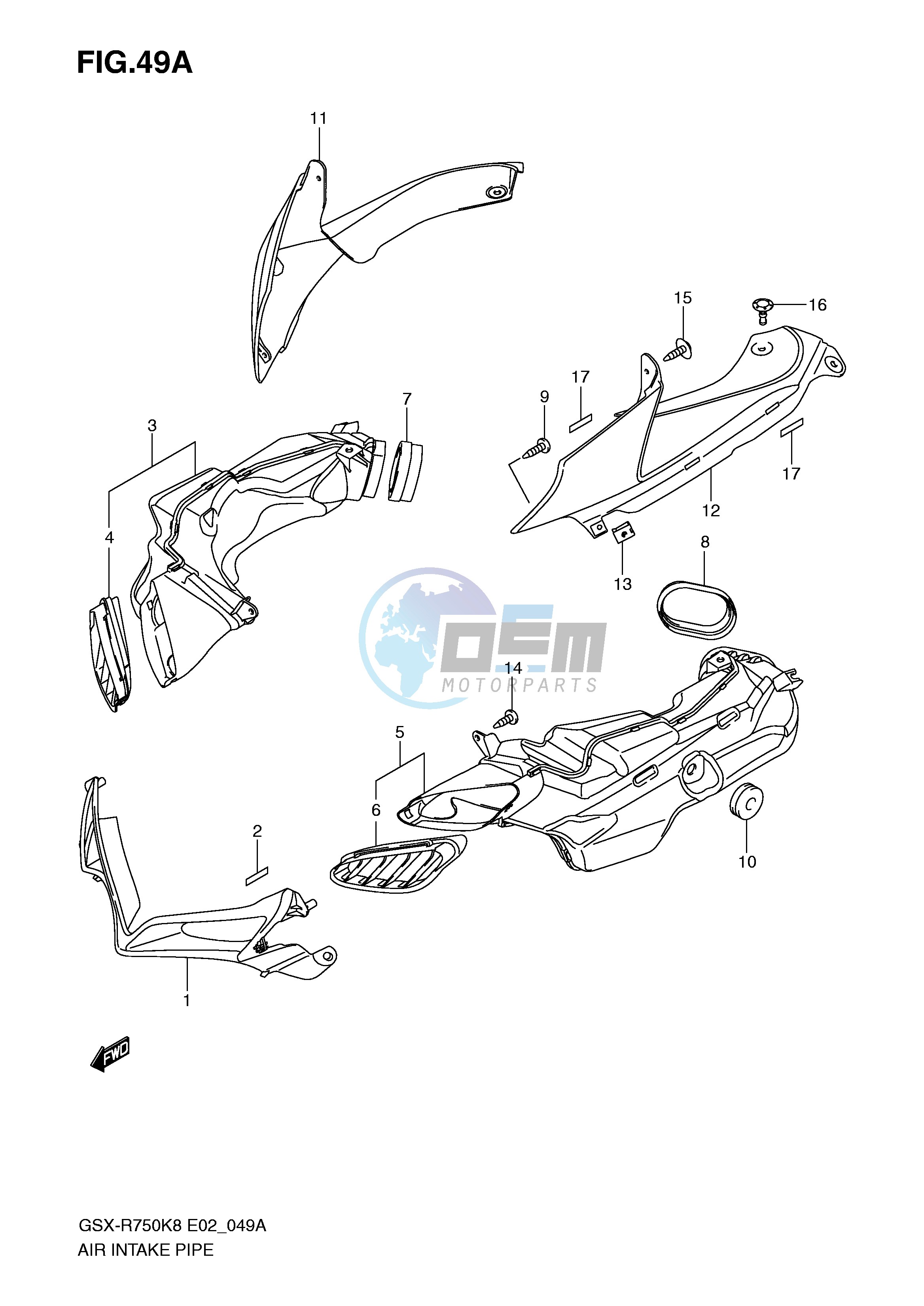 AIR INTAKE PIPE (MODEL K9)