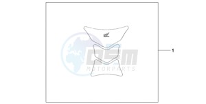 CBR1000RA9 France - (F / ABS CMF HRC MKH MME) drawing TANK PAD