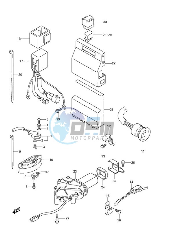 PTT Switch/Engine Control Unit