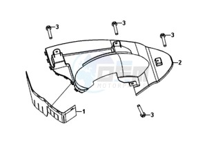 ALLO 50 25KMH (L8 L9) NL EURO4 drawing REAR MUDGUARD - MUDGUARD