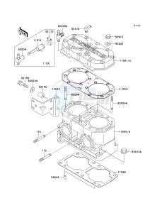 JS 800 A [800 SX-R] (A1-A3) [800 SX-R] drawing CYLINDER HEAD_CYLINDER