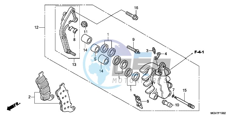 L. FRONT BRAKE CALIPER (CBR600FA)