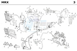 MRX CASTROL 50 drawing EXHAUST,RADIATOR,TANK, AIRFILTER