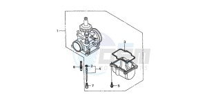 CR250R drawing CARBURETOR OPTIONAL PARTS KIT (2)