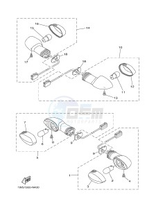 MT07 700 (1WS5) drawing FLASHER LIGHT