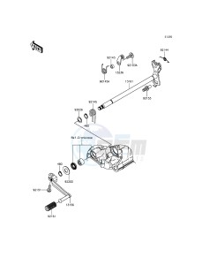 ZZR1400 ABS ZX1400FFFA FR GB XX (EU ME A(FRICA) drawing Gear Change Mechanism