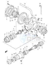 LT-F500F (E24) drawing FINAL BEVEL GEAR (REAR)(MODEL Y)