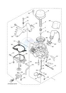 YW125 YW125CB (37D5) drawing CARBURETOR