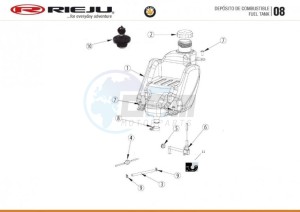 BYE-BIKE-BLACK 50 drawing FUEL TANK